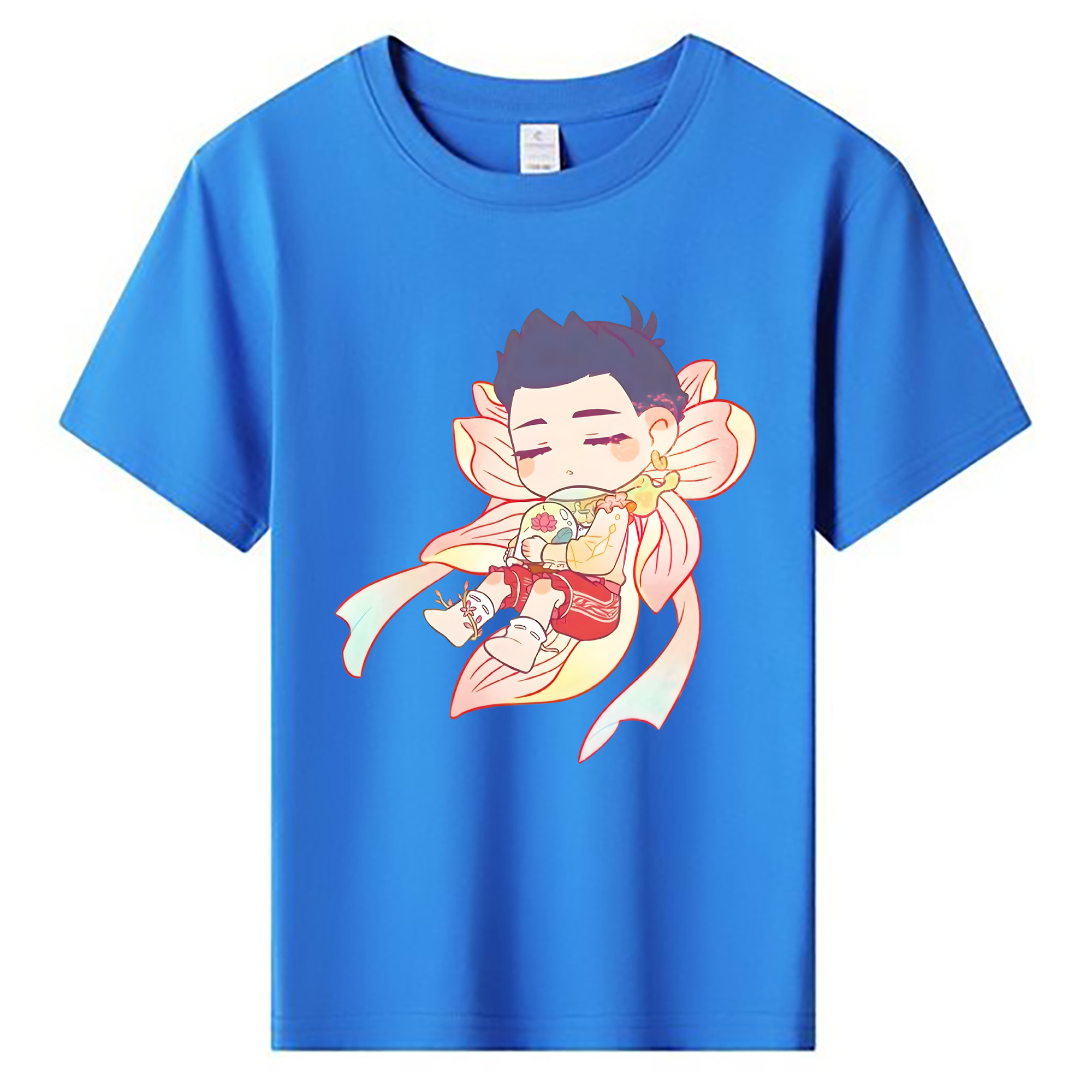 （画像用） Ne Zha 2 ナタ 魔童の大暴れ 綿100％キッズTシャツ（フロントプリント）